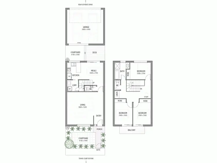 Floorplan of Homely townhouse listing, 10/114 Warren Road, Mordialloc VIC 3195