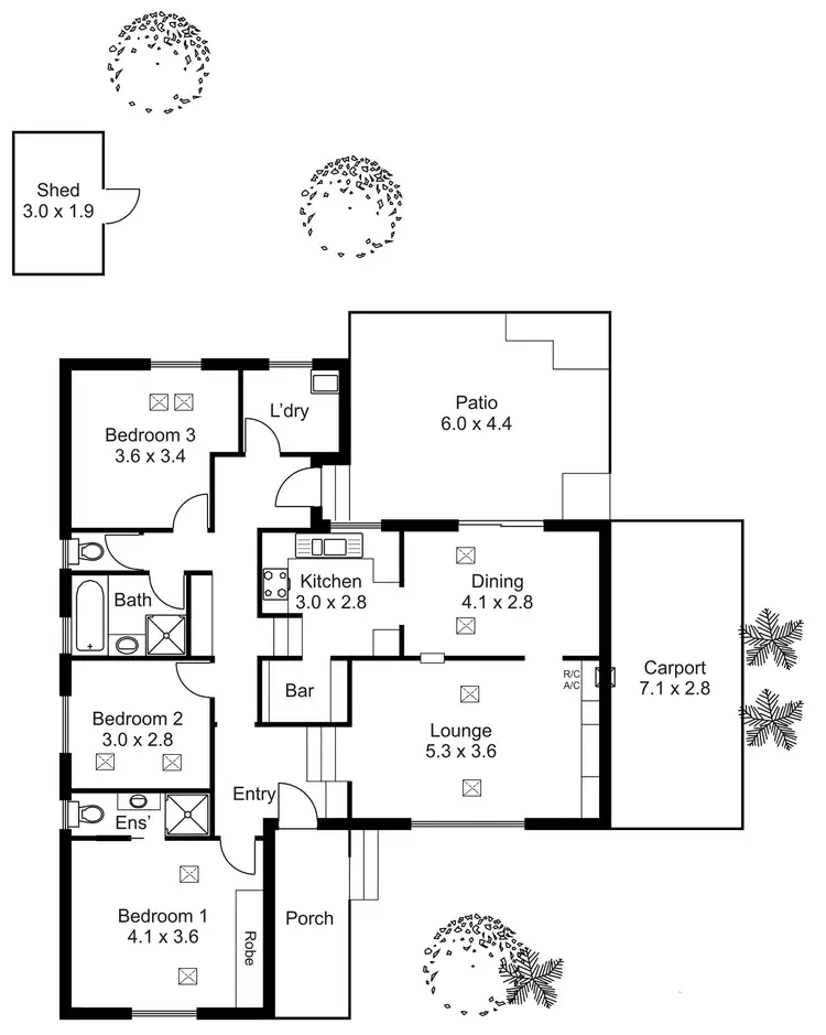 Floorplan of Homely house listing, 5 Carole Crescent, Modbury SA 5092