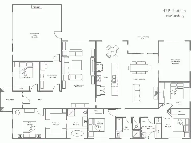 Floorplan of Homely house listing, 41 Balbethan Drive, Sunbury VIC 3429