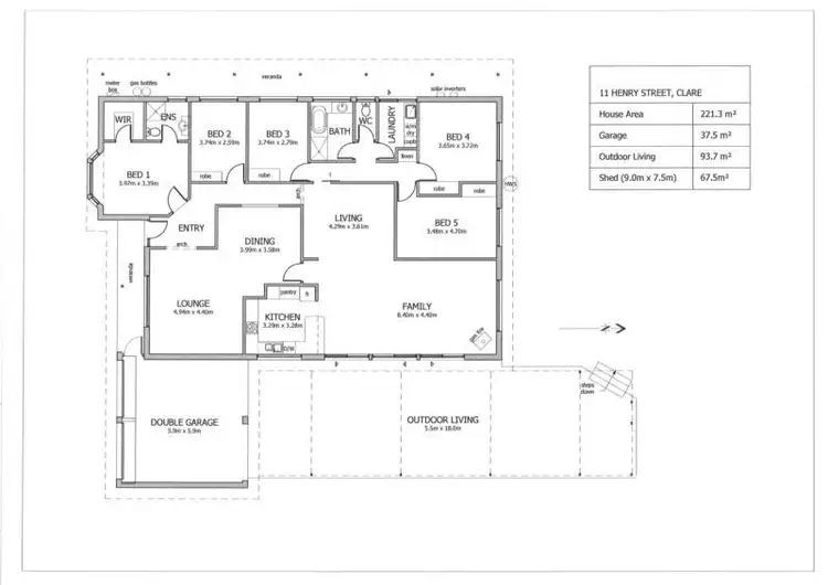 Floorplan of Homely house listing, 11 Henry Street, Clare SA 5453