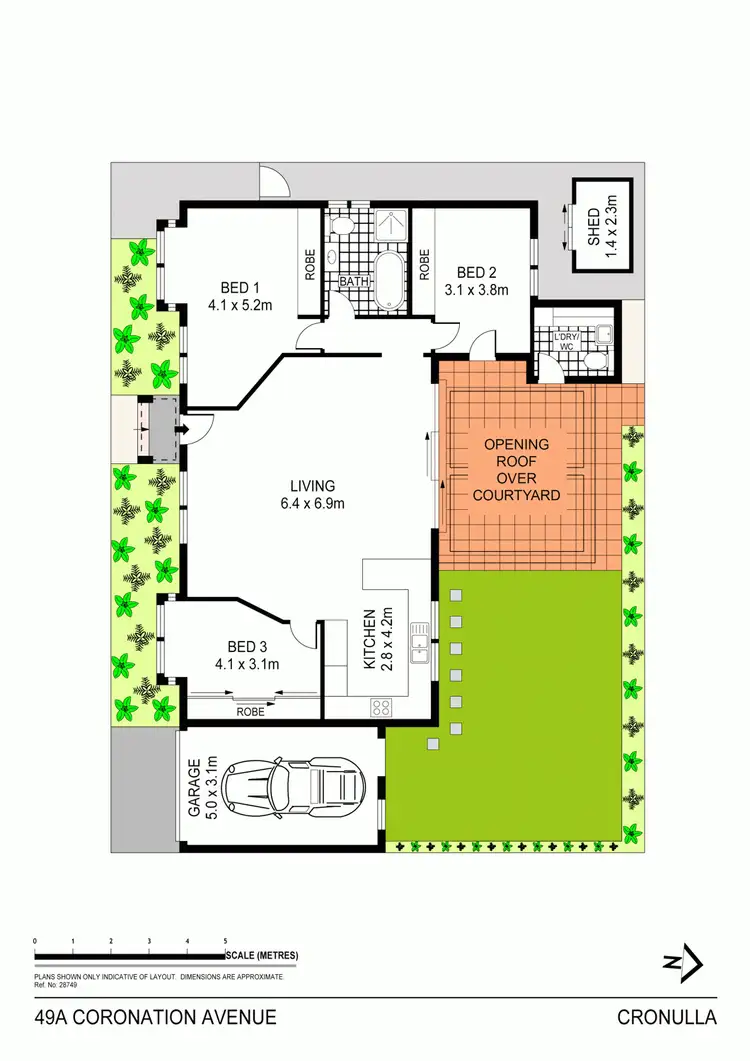 Floorplan of Homely semi-detached listing, 49A Coronation Avenue, Cronulla NSW 2230
