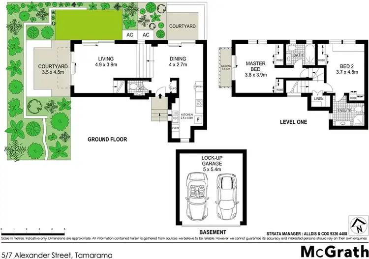 Floorplan of Homely townhouse listing, 5/7 Alexander Street, Tamarama NSW 2026