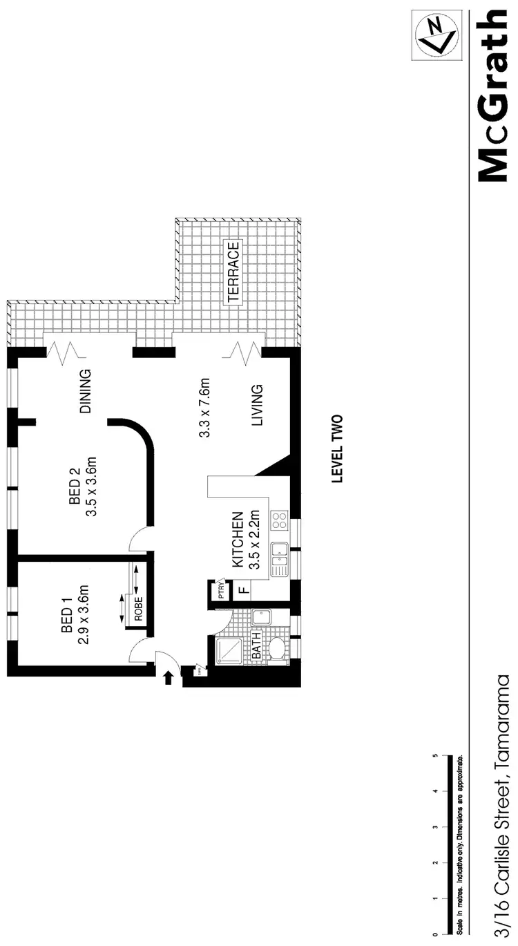 Floorplan of Homely apartment listing, 3/16 Carlisle Street, Tamarama NSW 2026