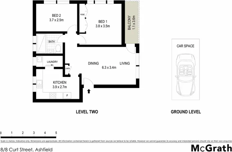 Floorplan of Homely apartment listing, 8/8 Curt Street, Ashfield NSW 2131