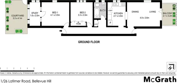 Floorplan of Homely apartment listing, 1/26 Latimer Road, Bellevue Hill NSW 2023