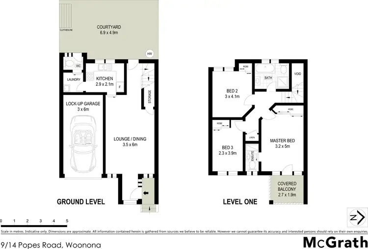 Floorplan of Homely townhouse listing, 9/14 Popes Road, Woonona NSW 2517