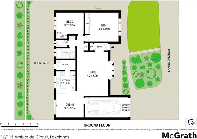 Floorplan of Homely townhouse listing, 16/115 Ambleside Circuit, Lakelands NSW 2282