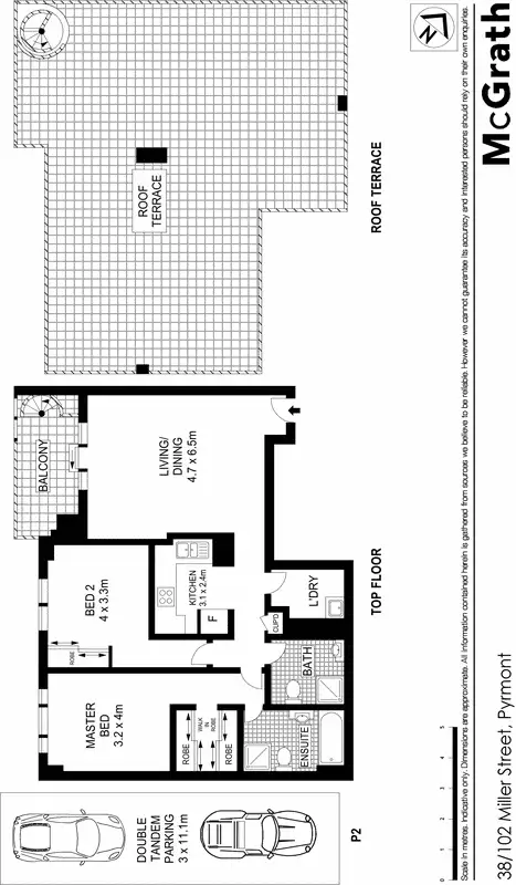 Floorplan of Homely apartment listing, 38/102 Miller Street, Pyrmont NSW 2009