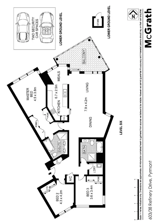 Floorplan of Homely apartment listing, 603/38 Refinery Drive, Pyrmont NSW 2009