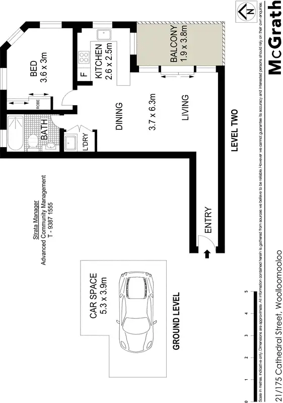 Floorplan of Homely apartment listing, 21/175 Cathedral Street, Woolloomooloo NSW 2011