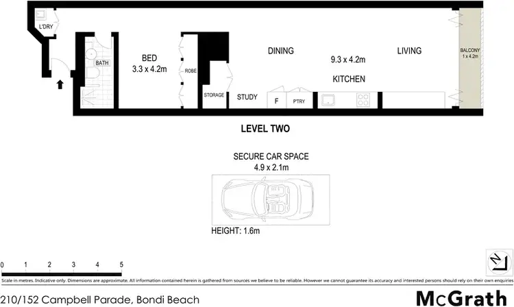 Floorplan of Homely apartment listing, 210/152 Campbell Parade, Bondi Beach NSW 2026