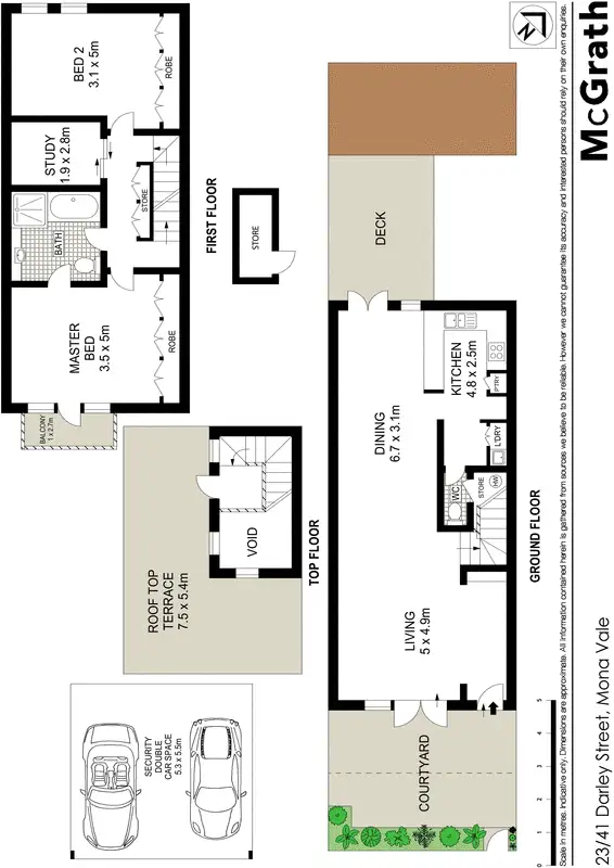 Floorplan of Homely townhouse listing, 23/41 Darley Street, Mona Vale NSW 2103