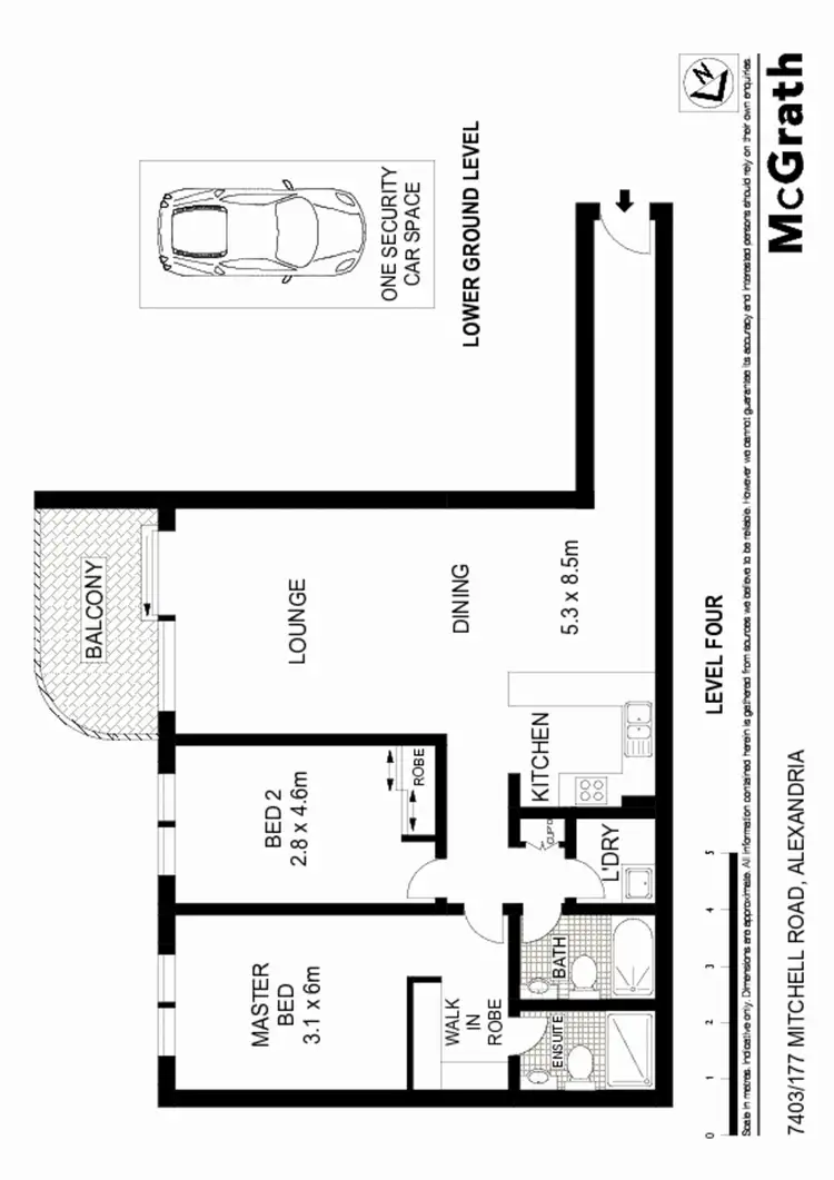 Floorplan of Homely apartment listing, 7403/177 Mitchell Road, Alexandria NSW 2015