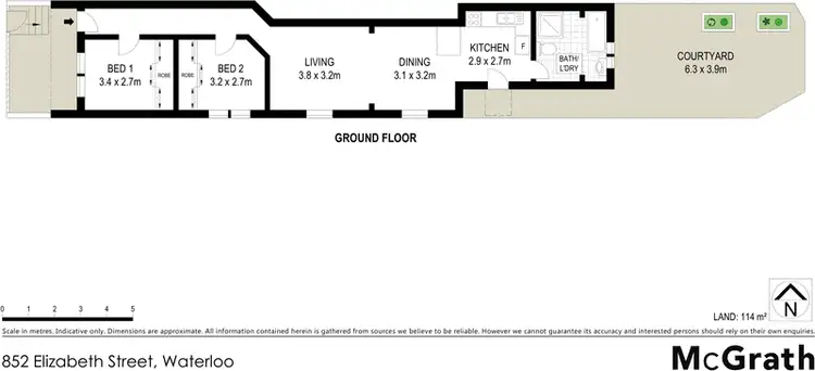 Floorplan of Homely house listing, 852 Elizabeth Street, Waterloo NSW 2017