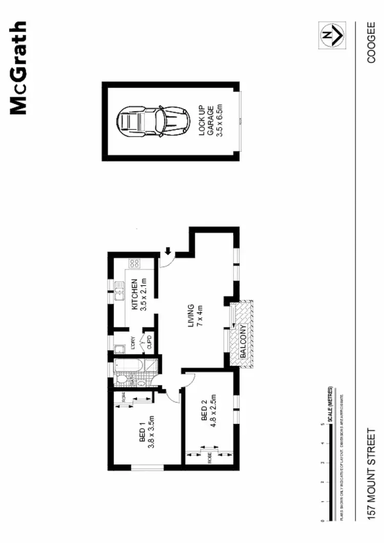 Floorplan of Homely apartment listing, 2/157 Mount Street, Coogee NSW 2034
