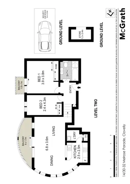Floorplan of Homely apartment listing, 14/30 Melrose Parade, Clovelly NSW 2031