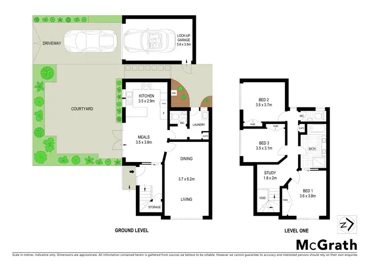 Floorplan of Homely townhouse listing, 1/1 Exhibition Street, Mckinnon VIC 3204