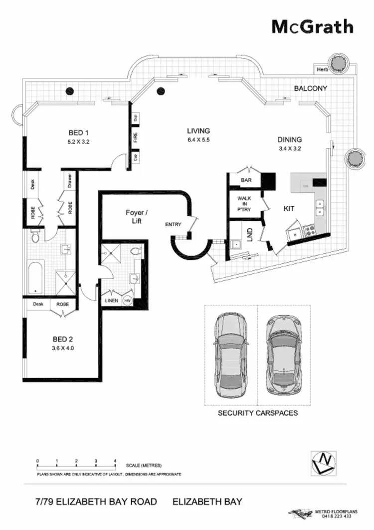 Floorplan of Homely apartment listing, 7/79 Elizabeth Bay Road, Elizabeth Bay NSW 2011