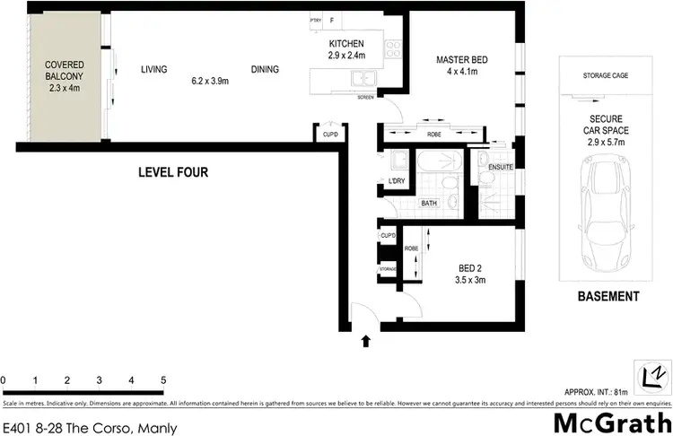 Floorplan of Homely apartment listing, E401/8 The Corso, Manly NSW 2095