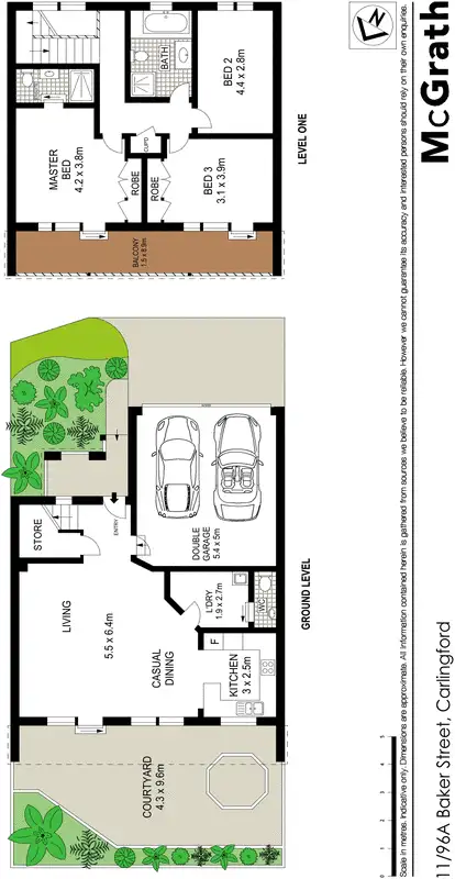Floorplan of Homely townhouse listing, 11/96A Baker Street, Carlingford NSW 2118