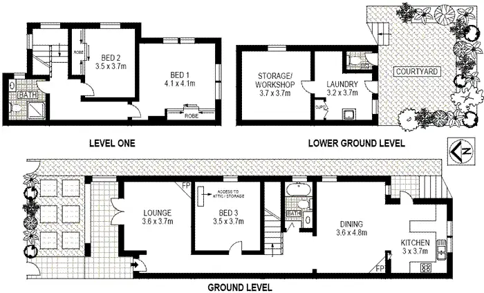 Floorplan of Homely house listing, 32 Cox Avenue, Bondi Beach NSW 2026
