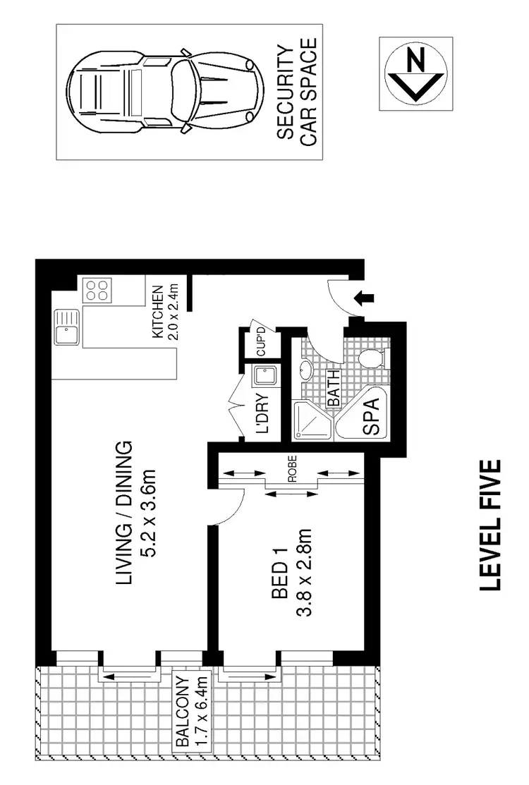 Floorplan of Homely apartment listing, 508/52 Alison Road, Randwick NSW 2031