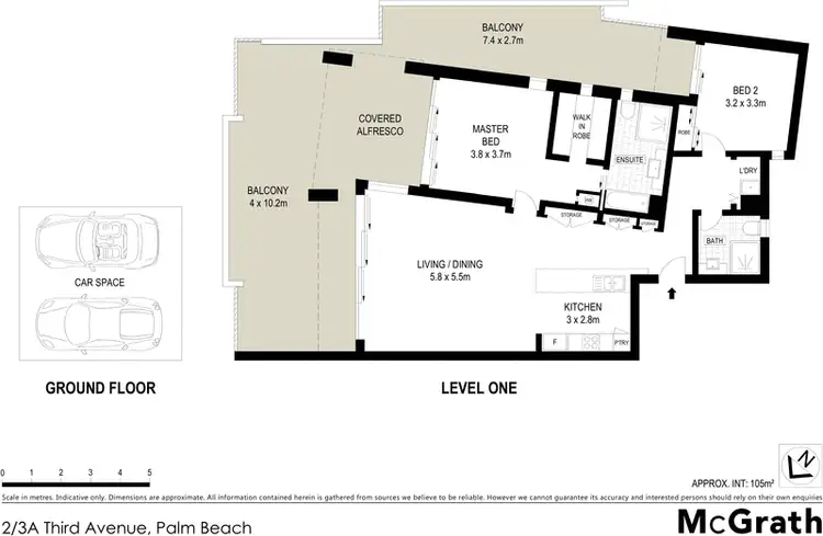 Floorplan of Homely apartment listing, 2/3a Third Avenue, Palm Beach QLD 4221