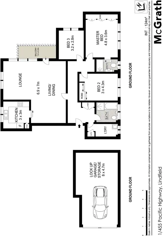 Floorplan of Homely apartment listing, 1/455 Pacific Highway, Lindfield NSW 2070