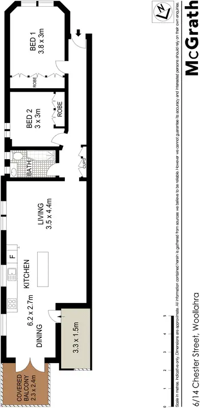 Floorplan of Homely apartment listing, 6/14 Chester Street, Woollahra NSW 2025