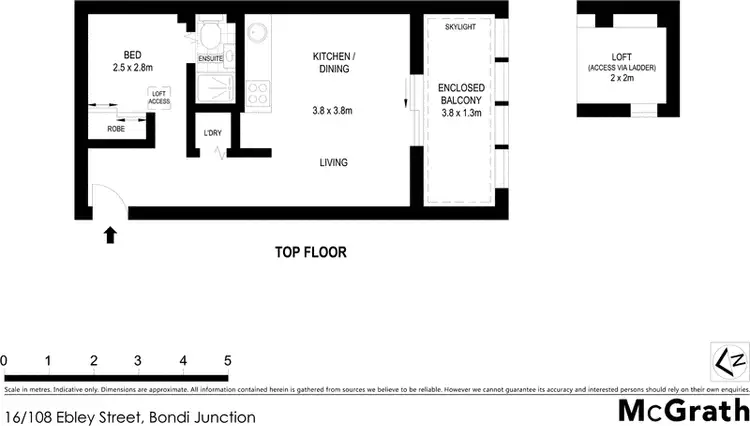 Floorplan of Homely apartment listing, 16/108 Ebley Street, Bondi Junction NSW 2022