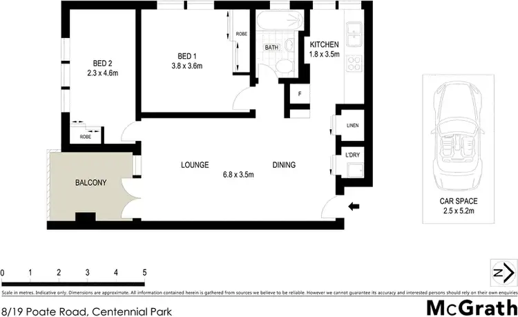 Floorplan of Homely apartment listing, 8/19 Poate Road, Centennial Park NSW 2021