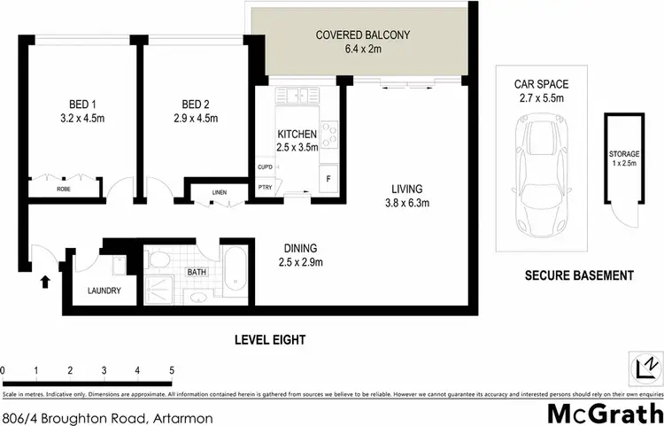 Floorplan of Homely apartment listing, 806/4 Broughton Road, Artarmon NSW 2064