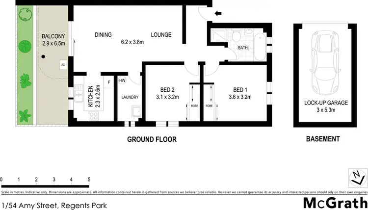 Floorplan of Homely apartment listing, 1/54 Amy Street, Regents Park NSW 2143