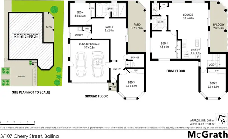 Floorplan of Homely townhouse listing, 3/107 Cherry Street, Ballina NSW 2478
