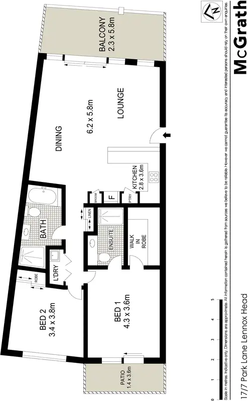 Floorplan of Homely apartment listing, 17/7 Park Lane, Lennox Head NSW 2478