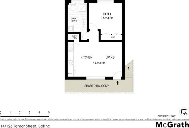 Floorplan of Homely apartment listing, 14/126 Tamar Street, Ballina NSW 2478