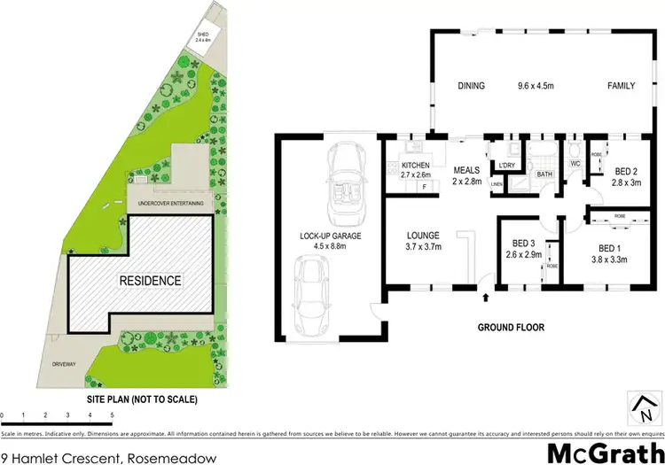 Floorplan of Homely house listing, 9 Hamlet Crescent, Rosemeadow NSW 2560