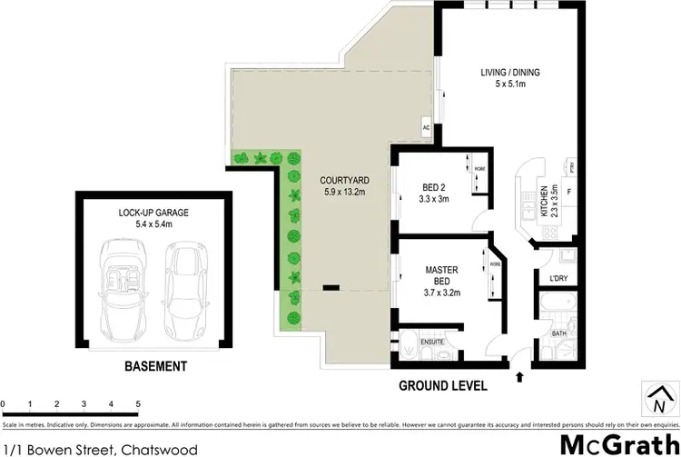 Floorplan of Homely apartment listing, 1/1 Bowen Street, Chatswood NSW 2067