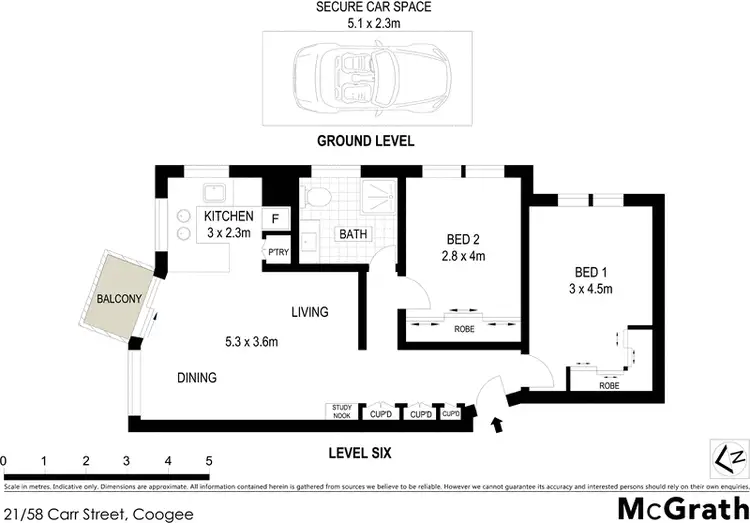 Floorplan of Homely apartment listing, 21/58 Carr Street, Coogee NSW 2034