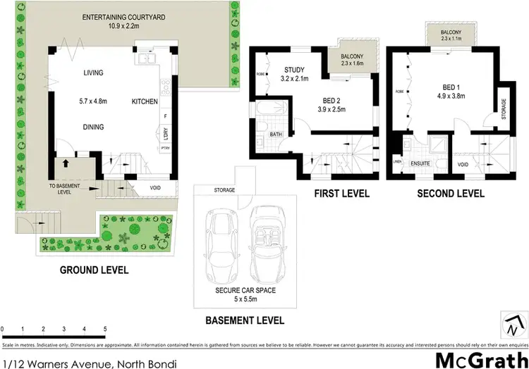 Floorplan of Homely apartment listing, 1/12 Warners Avenue, North Bondi NSW 2026