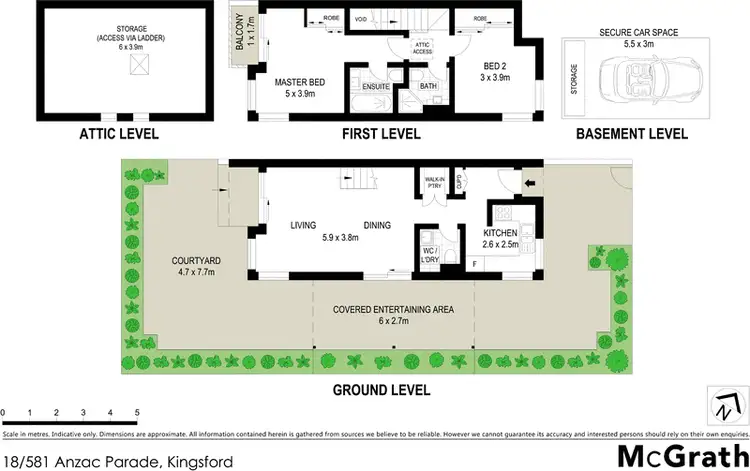 Floorplan of Homely townhouse listing, 18/581 Anzac Parade, Kingsford NSW 2032
