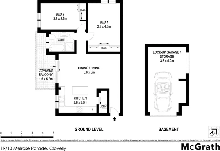 Floorplan of Homely apartment listing, 19/10 Melrose Parade, Clovelly NSW 2031