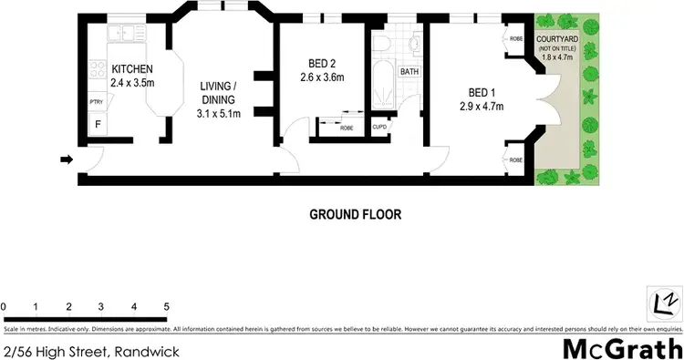 Floorplan of Homely apartment listing, 2/56 High Street, Randwick NSW 2031