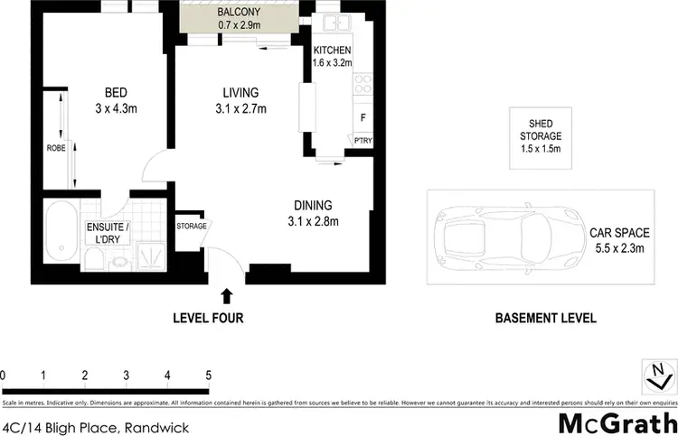 Floorplan of Homely apartment listing, 4C/14 Bligh Place, Randwick NSW 2031