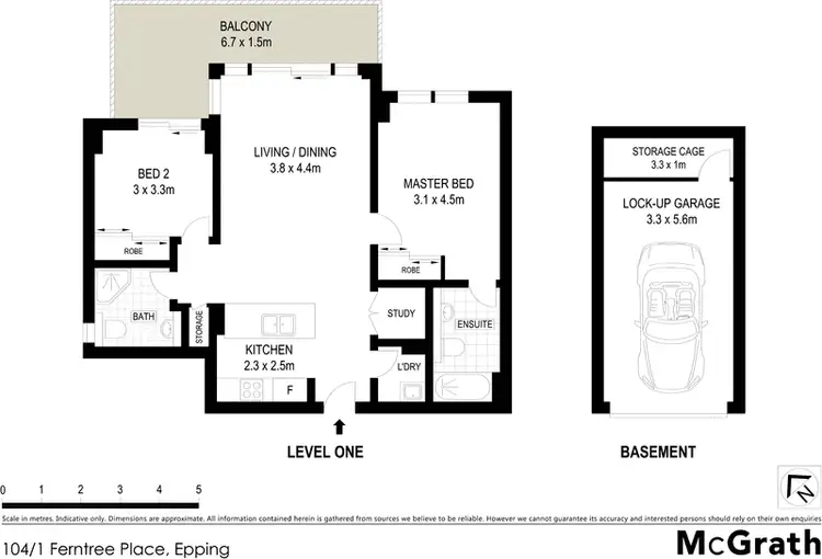 Floorplan of Homely apartment listing, 104/1 Ferntree Place, Epping NSW 2121