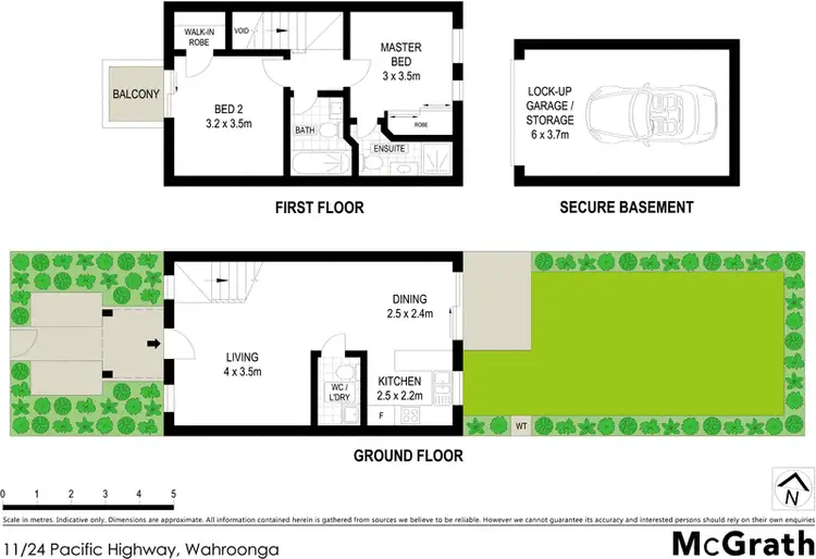 Floorplan of Homely townhouse listing, 11/24 Pacific Highway, Wahroonga NSW 2076