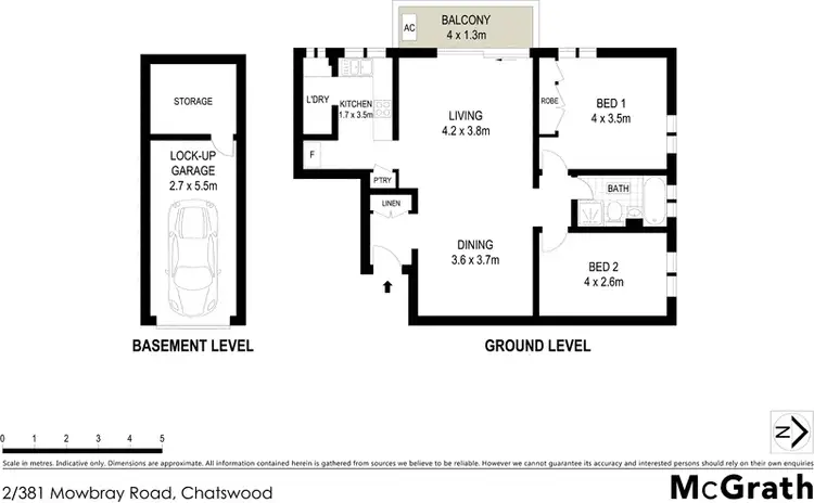Floorplan of Homely apartment listing, 2/381 Mowbray Road, Chatswood NSW 2067