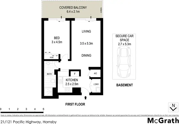 Floorplan of Homely apartment listing, 21/121 Pacific Highway, Hornsby NSW 2077