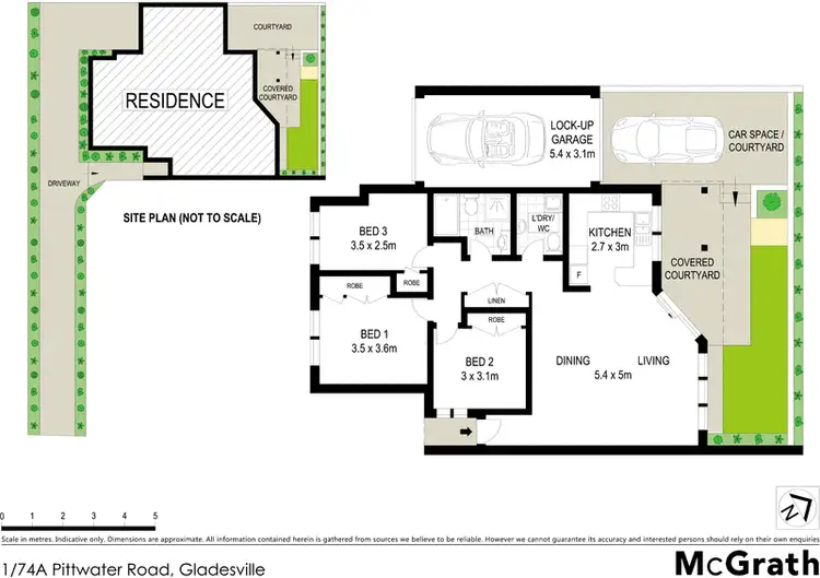 Floorplan of Homely townhouse listing, 1/74A Pittwater Road, Gladesville NSW 2111