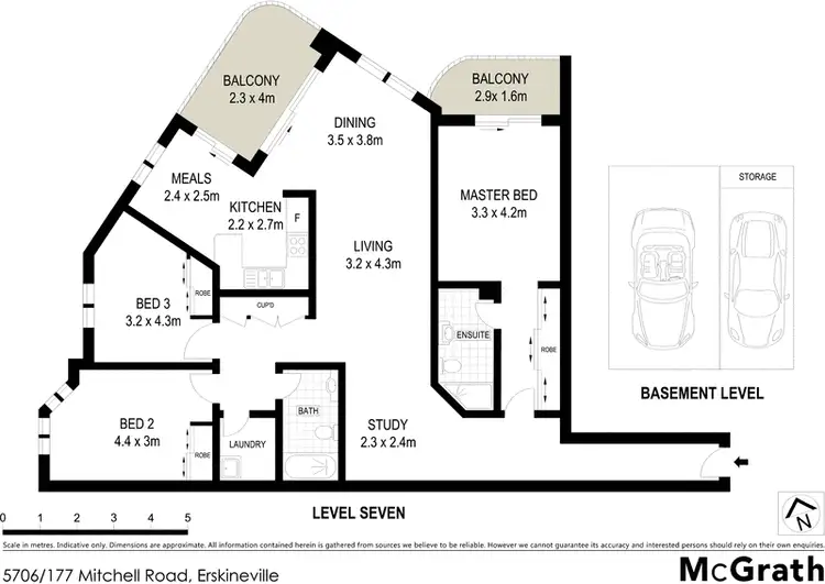 Floorplan of Homely apartment listing, 5706/177 Mitchell Road, Erskineville NSW 2043